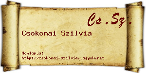 Csokonai Szilvia névjegykártya